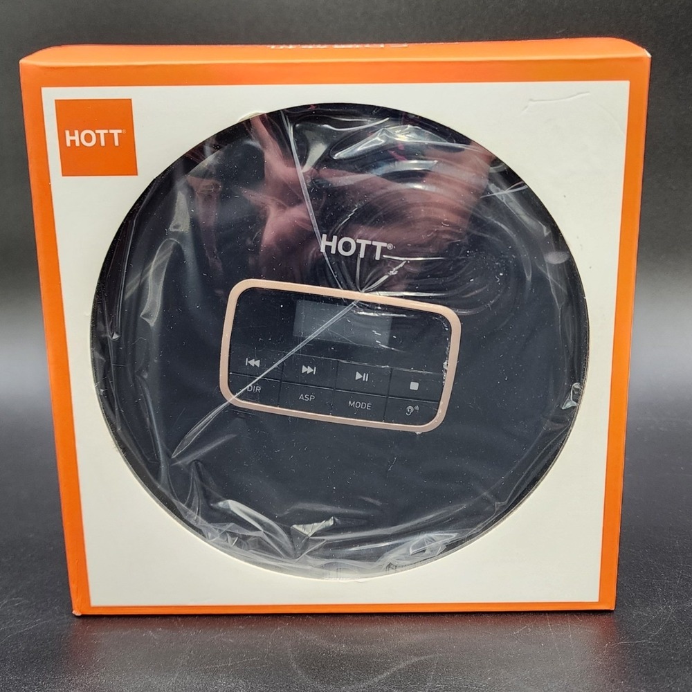 HOTT Black Portable CD Player CD611 Anti-Skip MP3 Walkman Retro Audio Tech New